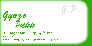 gyozo pupp business card